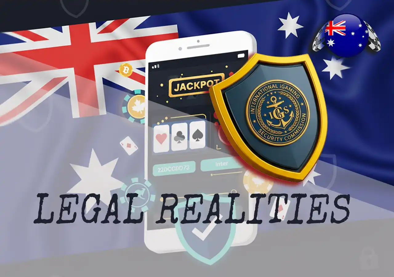 Legal status and interactive gambling regulations for individual Australian punters.