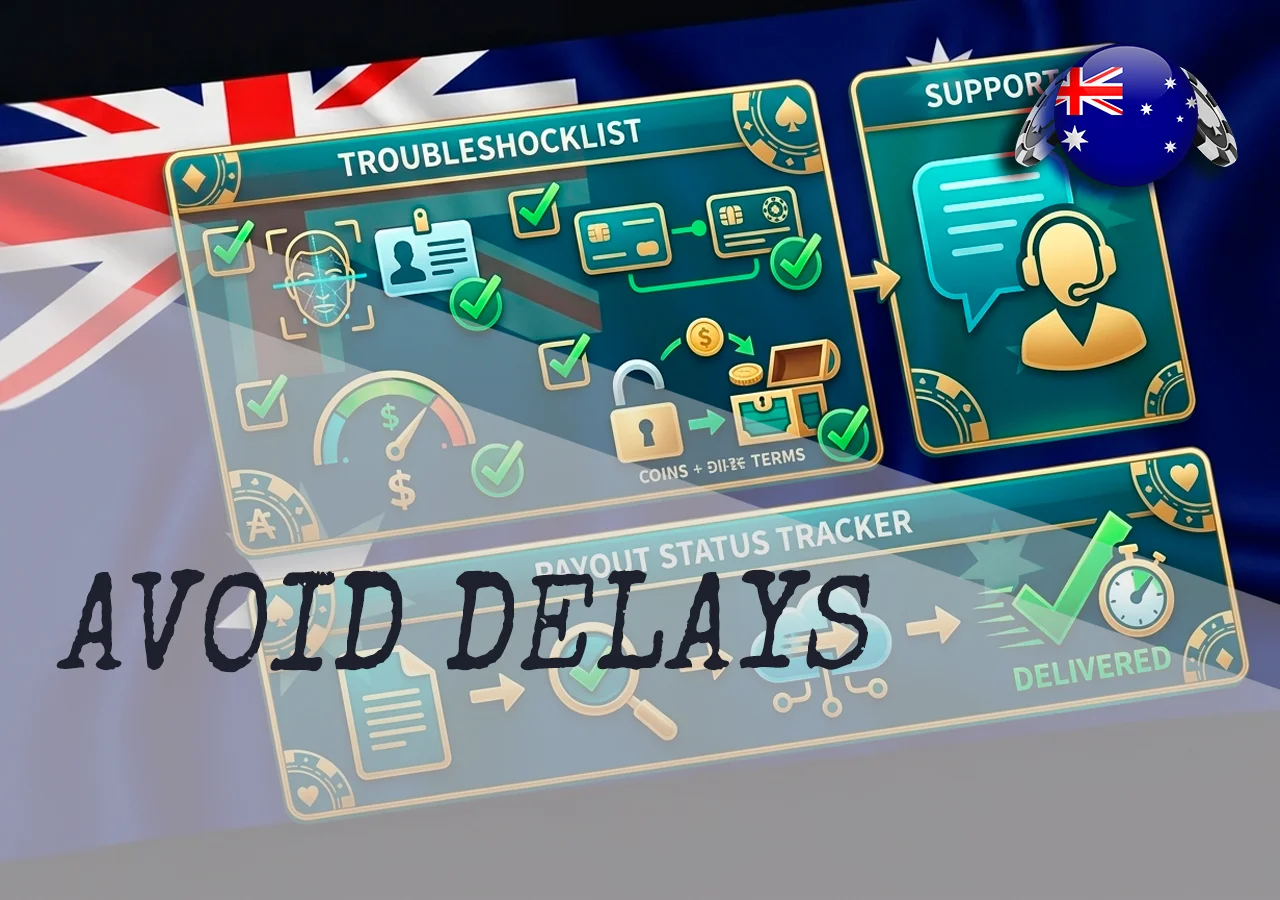 How to avoid payout delays at instant payout casinos in Australia with KYC, payment matching, limits, and cleared bonus terms